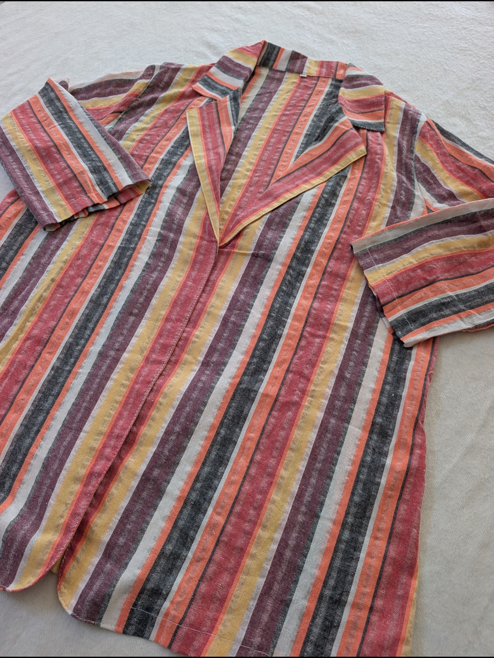 Striped Multi-Color Women's Blazer Shirt